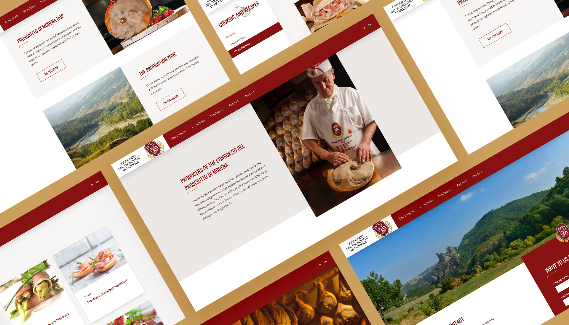 Altre pagine del nuovo sito del Consorzio del prosciutto di Modena